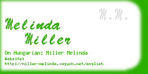 melinda miller business card